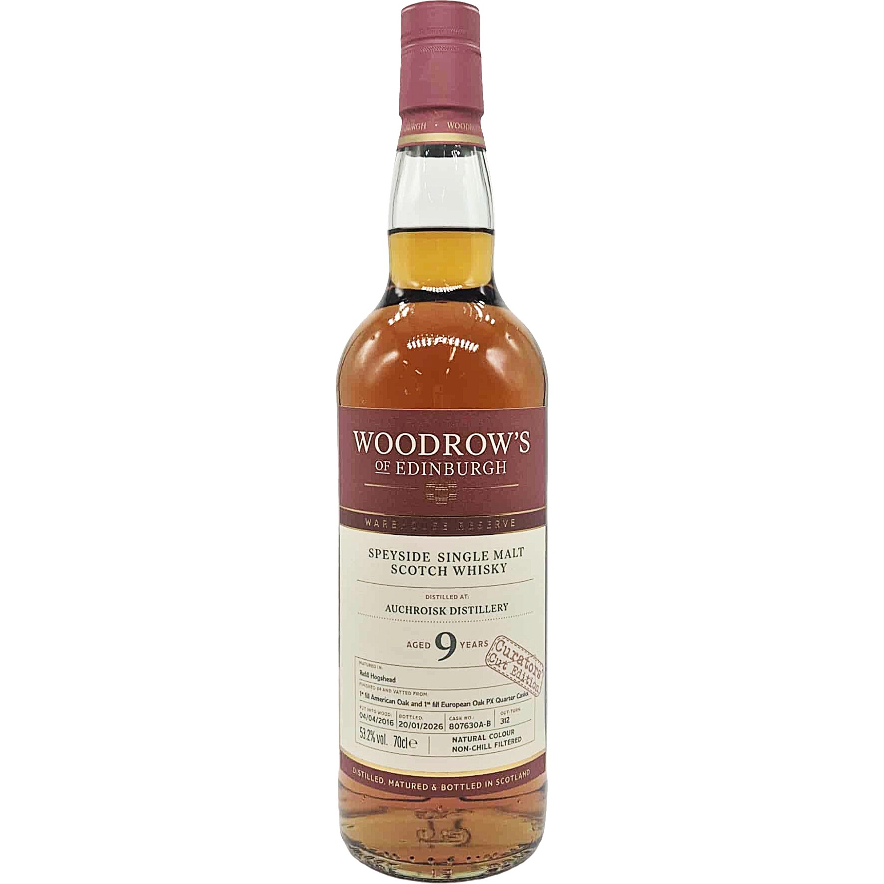 Auchroisk 9 Year Old 2016 - Woodrow’s of Edinburgh - Kép 1