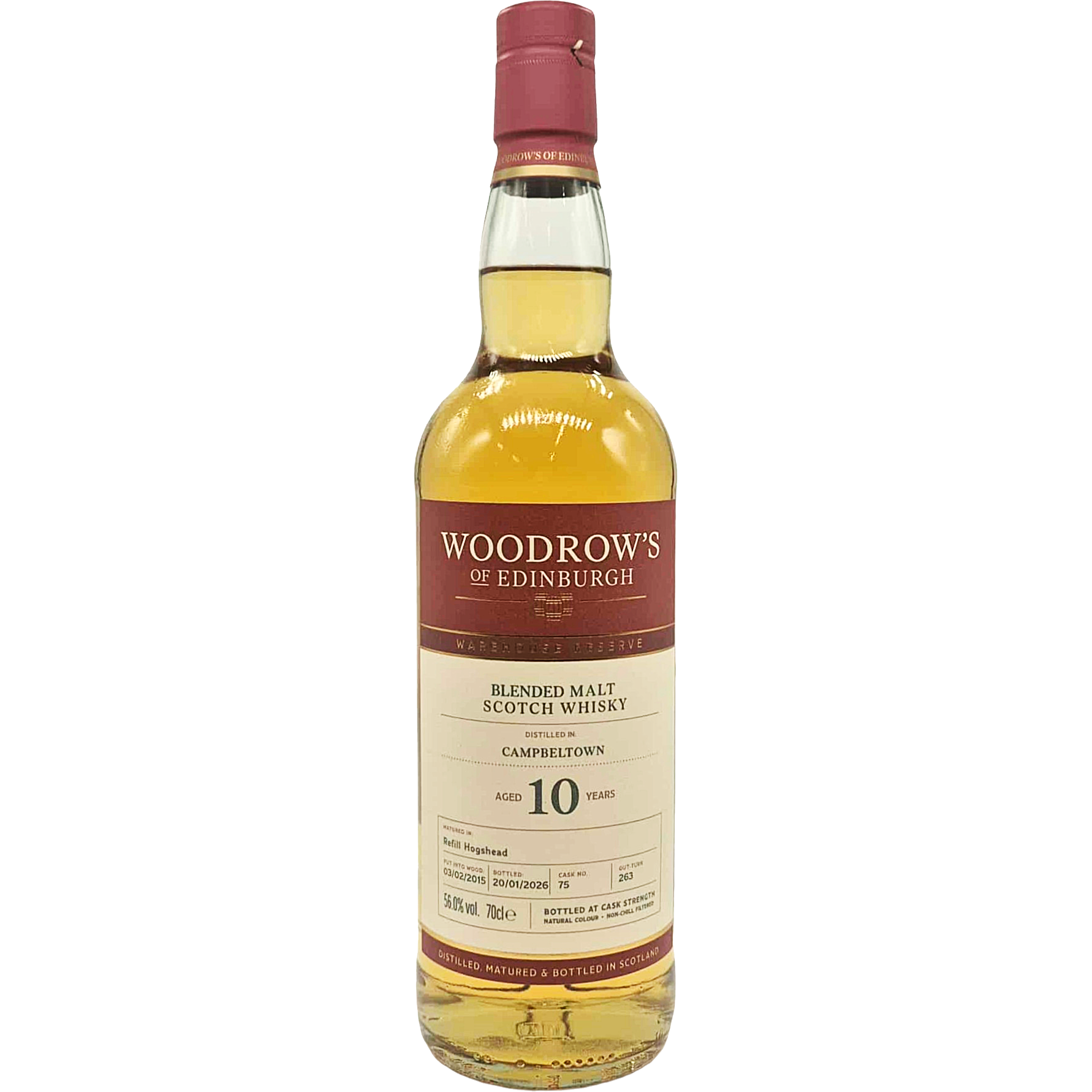 Campbeltown 10 Year Old Blended Malt Vintage 2017 - Woodrow’s of Edinburgh - Kép 1