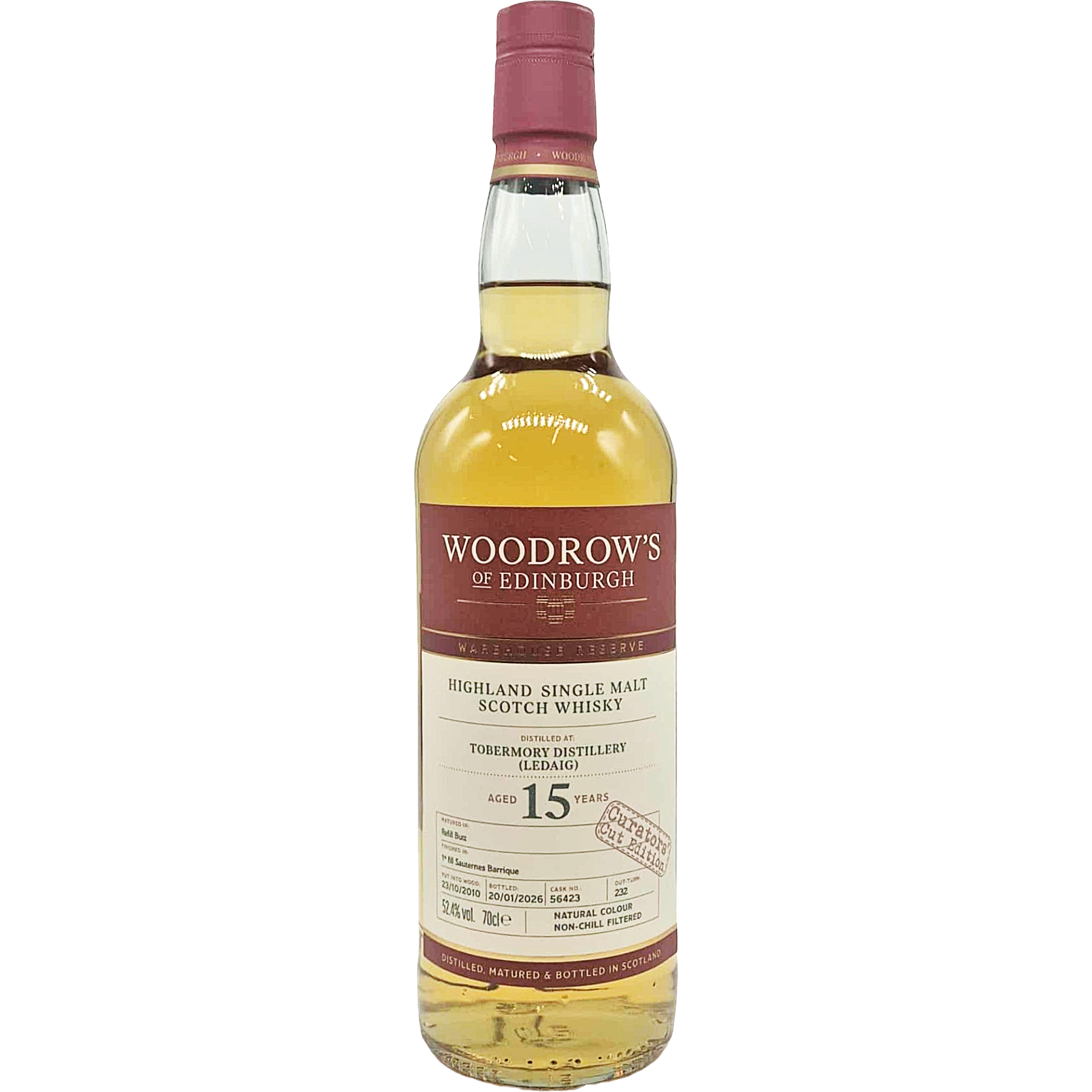 Tobermory (Ledaig) 15 Year Old 2010 - Woodrow’s of Edinburgh - Kép 1